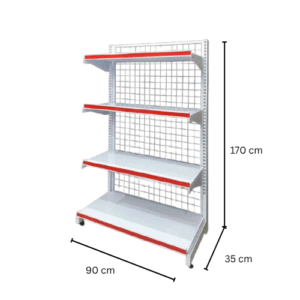 Rak Gondola Minimarket Tipe Single Well Ukuran 170x70x90